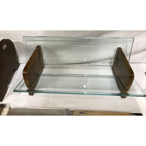 1045 - Two book troughs largest 46cm x 23cm with a variety of books, some children's along with a small col... 