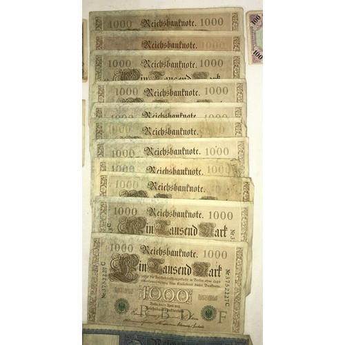 629 - A collection of world banknotes 37 in total to include India: 1 Rupee liaquat jung, 1 rupee note 194... 