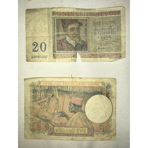 629 - A collection of world banknotes 37 in total to include India: 1 Rupee liaquat jung, 1 rupee note 194... 