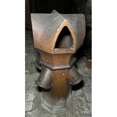 188 - Brown glazed chimney pot 90cm h