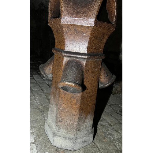 188 - Brown glazed chimney pot 90cm h