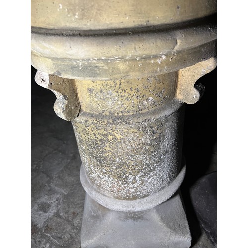 189 - Two Crown topped chimney pots 83cm h