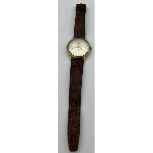 982 - Tudor Royal 9 carat gold gentleman’s wristwatch with leather strap.