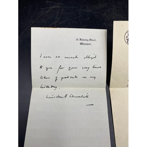 1246 - Sir Winston Churchill facsimille letter and signature on Downing Street headed paper together with t... 