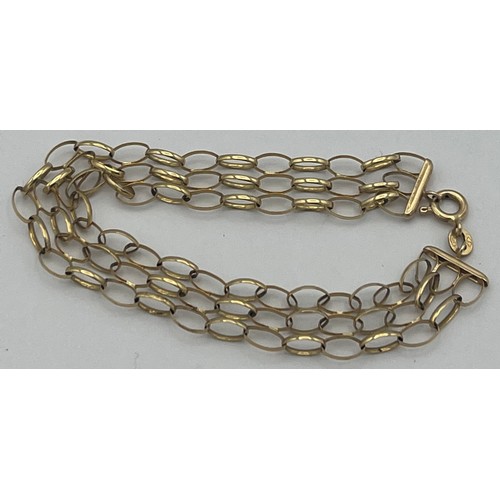 519 - Nine carat gold chain link bracelet. Weight 4.5g.