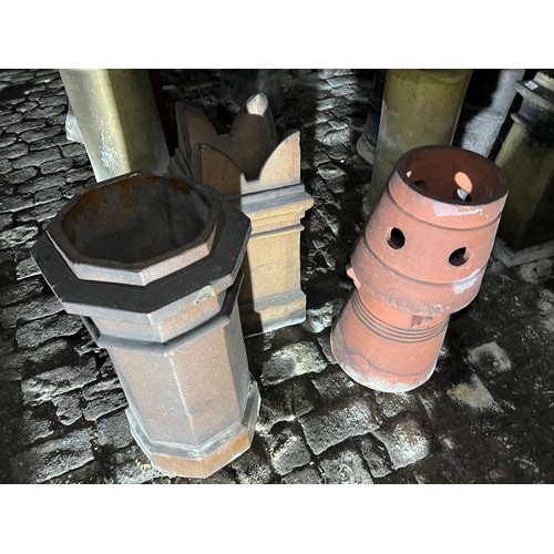 201 - Three various Chimney Pots tallest 73cm h