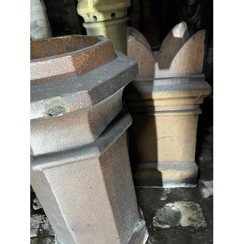 201 - Three various Chimney Pots tallest 73cm h