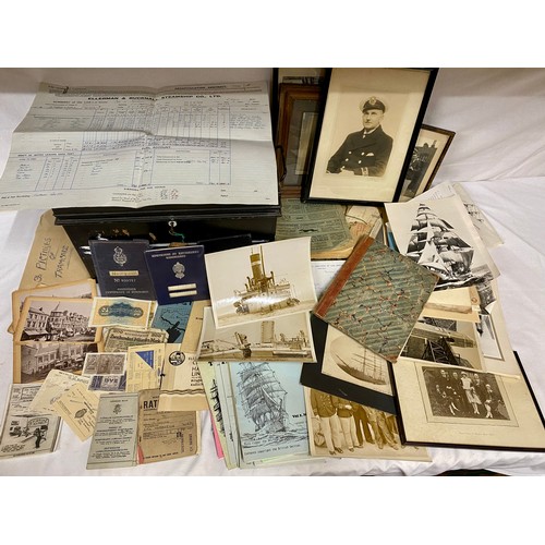 1242A - Shipping Interest. A quantity of ephemera relating to Reg Hodgson, a merchant seaman and a Cape Horn... 