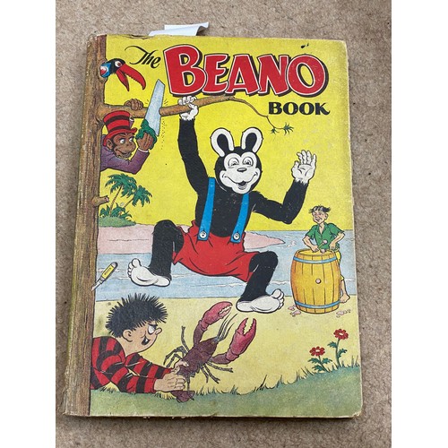 1034 - Books. The Beano Book. 1953; 1954 (2 copies); 1956; 1957 (lacking spine); 1959 (3 copies, 1 lacking ... 