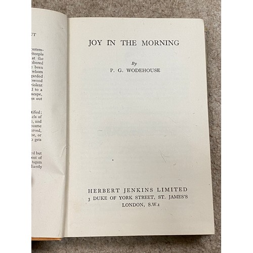 1026 - Books. First editions. Wodehouse, P.G. Joy in the Morning. Herbert Jenkins Ltd (1947). (8)