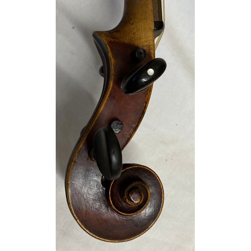 1156 - Violin, The Ruggeri model violin with bow in case marked John and Arthur Beare, violin dealers and r... 