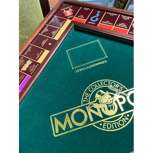 828 - Franklin Mint large Monopoly chest 'The Collectors Edition' with pull out drawer and real estate por... 