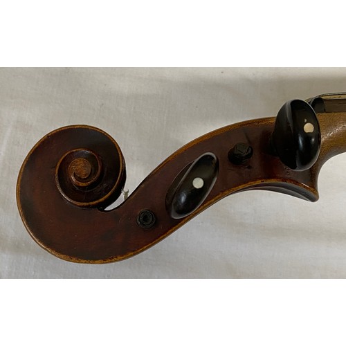 1153 - Violin with bow in case.