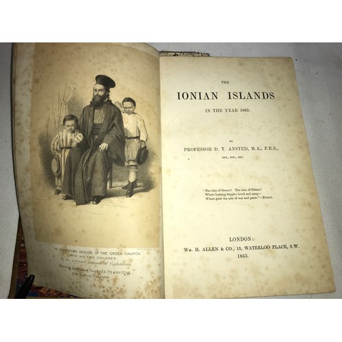 811 - Professor D.T. Ansted 'The Ionian Islands in the Year 1863'. A first edition with lithograph frontis... 