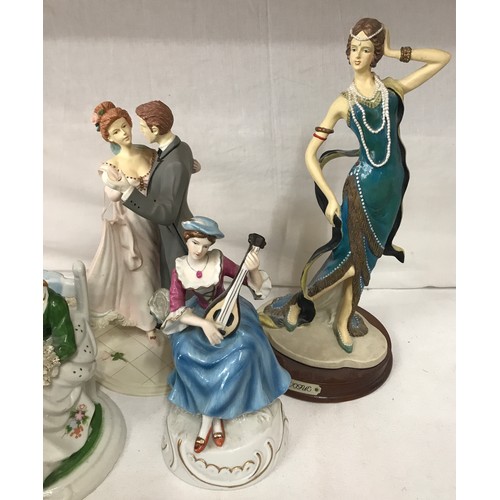 238 - Collection of five assorted figurines tallest 30cm, to include 