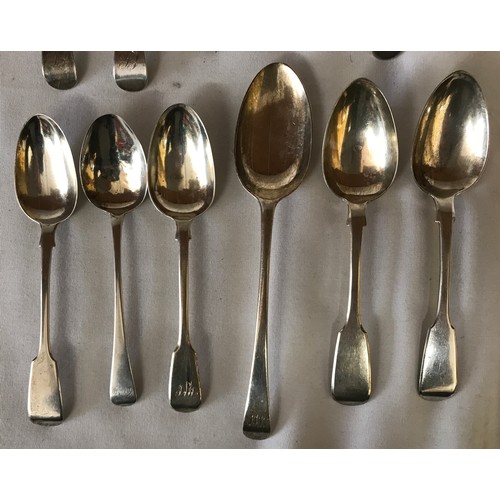 737 - Collection of silver spoons, 3 dated 1853 maker Elizabeth Eaton, pair of spoons London 1846 maker Jo... 