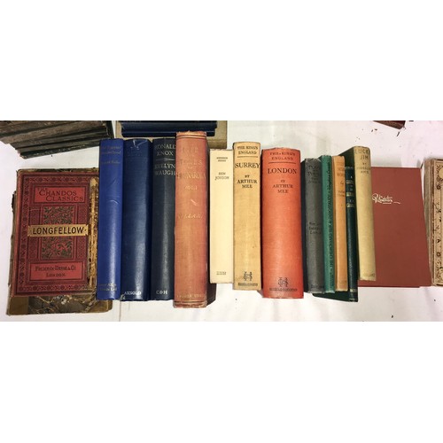 812 - A large collection of books to include 14 by William Makepeace Thackeray, 24 by Rudyard Kipling incl... 