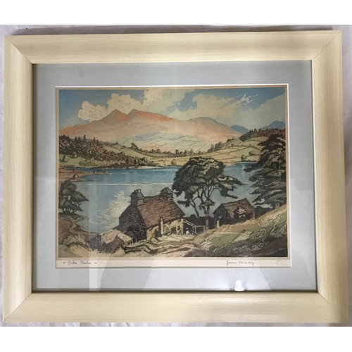 1143 - James Priddey (1916-1980) three prints to include 'Derwentwater from Ashness Bridge' 32 x 39cm 'Lake... 