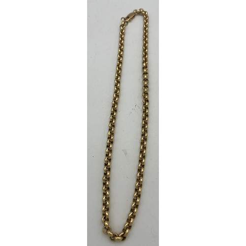 420 - Nine carat gold chain necklace. Weight 51.6gm. Length 46cm.