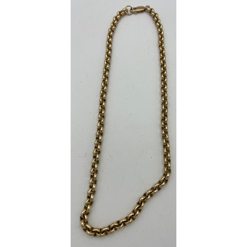 420 - Nine carat gold chain necklace. Weight 51.6gm. Length 46cm.