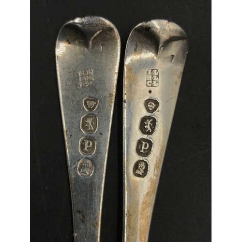 729 - A collection of 10 silver spoons to include 4 matching, various dates and  makers, along with 2 addi... 