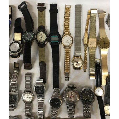 668 - A large collection of watches and watch parts to include some parts from Boss, Lorus, Sekonda and Ci... 