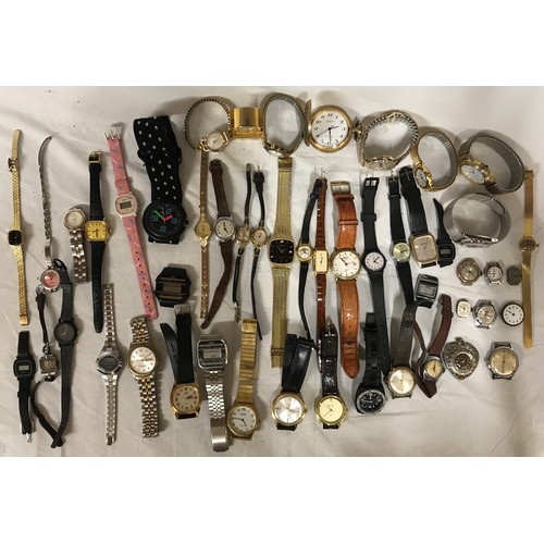 669 - A large collection of watches to include some by Rotary, Carvel, Sekonda and Lorus.