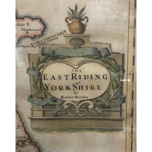 1148 - Robert Morden (British c.1650-1703): 'The East Riding of Yorkshire' engraved map with hand colouring... 