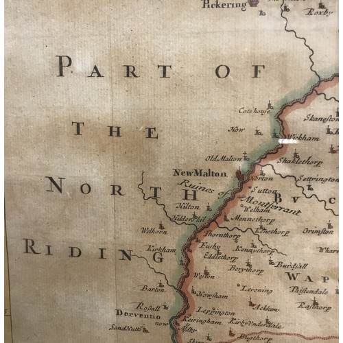 1148 - Robert Morden (British c.1650-1703): 'The East Riding of Yorkshire' engraved map with hand colouring... 