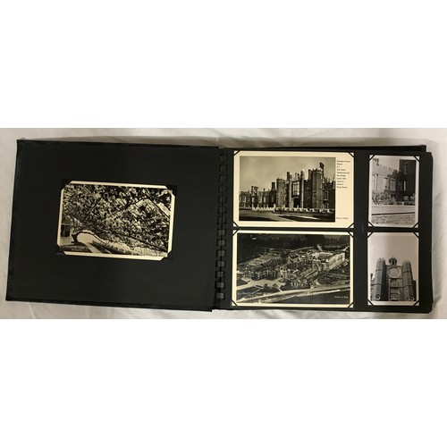 905 - An album of old postcards to include several from 1914 with coded messages, humorous cards, topograp... 