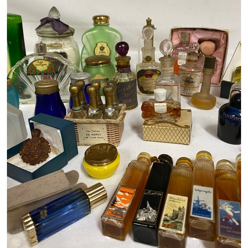 Assorted Vintage perfumes and beauty products to include perfume bottles ;  Lubin 'Idole'