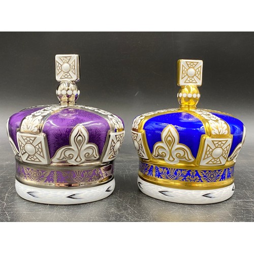 169 - Royal Crown Derby two limited edition crown paperweights to include : The 90th Birthday Crown  93/50... 