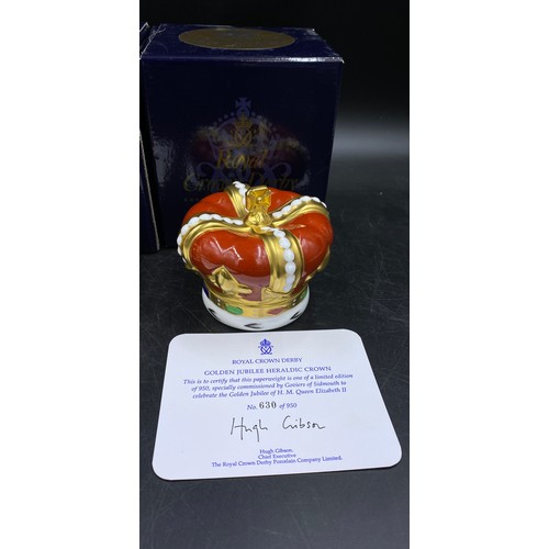 170 - Royal Crown Derby limited edition paperweights to include: Coronation Orb to celebrate the 60th Anni... 