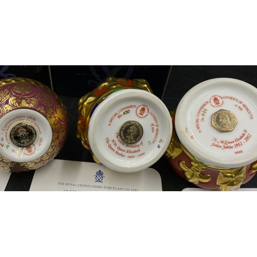 170 - Royal Crown Derby limited edition paperweights to include: Coronation Orb to celebrate the 60th Anni... 