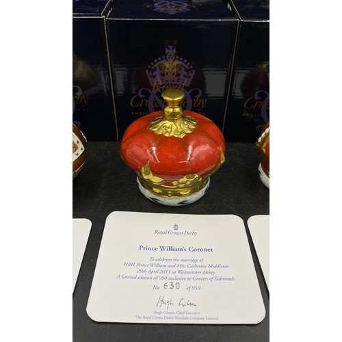 171 - Royal Crown Derby Limited edition paperweights to include: Coronation Orb to commemorate the 50th An... 