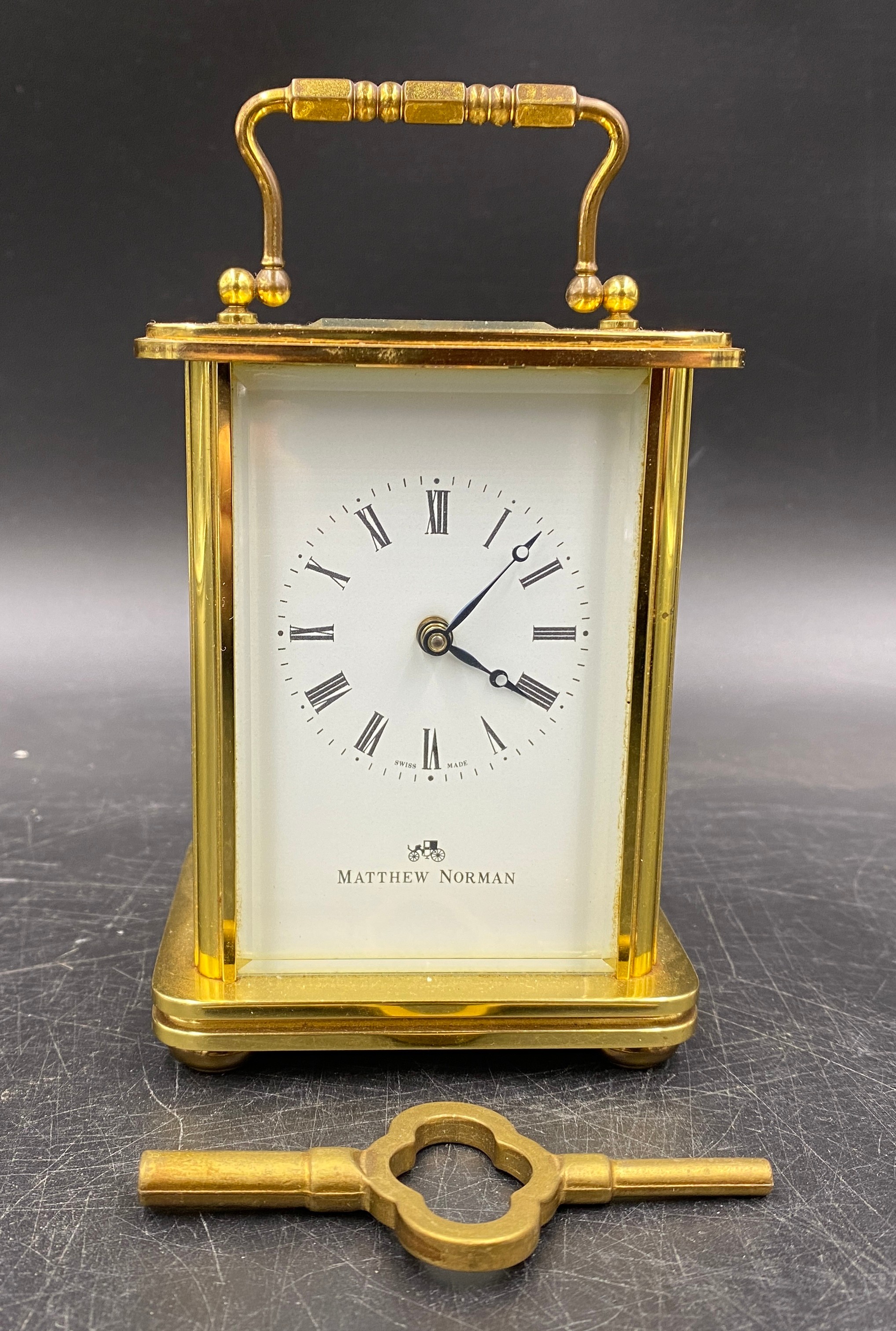 MATTHEW NORMAN ゴールド置時計スイス未使用品