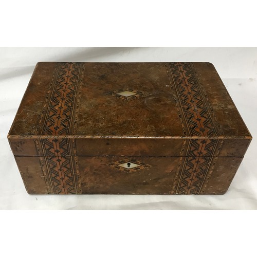 793 - Selection of four boxes largest 40cm x 24cm x 17cm. None are fitted out but largest one is inlaid. O... 