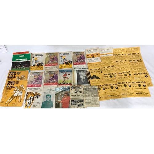 903 - FOOTBALL, Hull City home programmes, earliest 1946, inc. Manchester United, Rochdale, Darlington, et... 