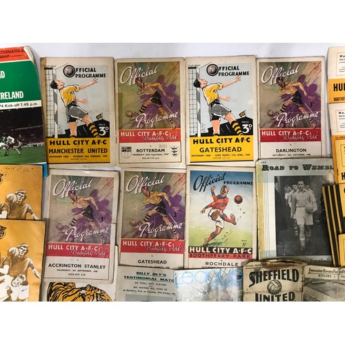 903 - FOOTBALL, Hull City home programmes, earliest 1946, inc. Manchester United, Rochdale, Darlington, et... 