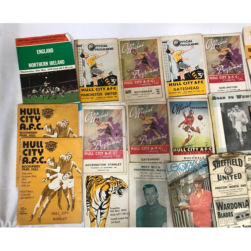 903 - FOOTBALL, Hull City home programmes, earliest 1946, inc. Manchester United, Rochdale, Darlington, et... 