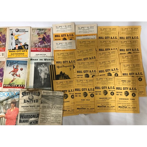 903 - FOOTBALL, Hull City home programmes, earliest 1946, inc. Manchester United, Rochdale, Darlington, et... 