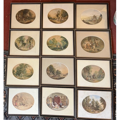 1113 - Twelve framed Le Blond & Co prints 22 x 26cm.