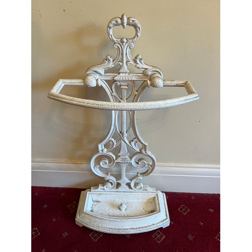 1042 - A Cast iron stick stand, registration lozenge to rear. 70 h x 35 w x 18cm d.