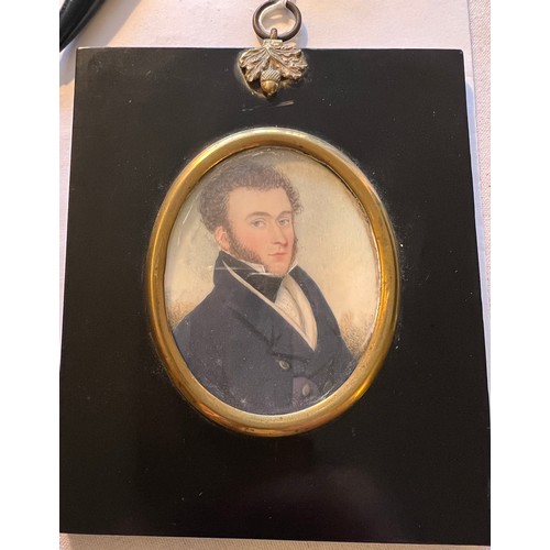 1052 - A portrait miniature on ivory of Hugh Stewart AD 1806. Ivory Submission reference 1S3QP5X5.