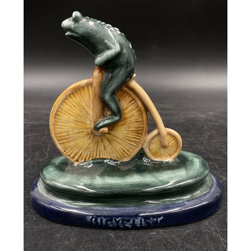 195 - Royal Doulton Prestige Lambeth Wares limited edition figure Frog Cyclist LW4 after George Tinworth, ... 