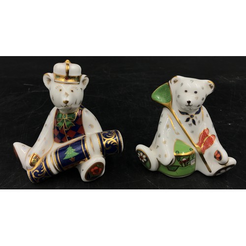 227 - Royal Crown Derby miniature bear collection: Harrods Shopper Bear (special edition exclusively commi... 