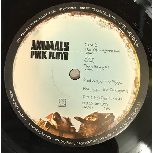 1108 - Pink Floyd - Animal Harvest SHVL 815, Die-Cut Lyric Inner, No Bar Code, containing Vinyl.