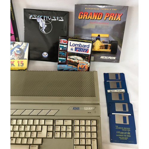 891 - Boxed Atari console with F-19 Stealth Fighter, Psygnosis, Grand Prix, Frontier Elite II, Lombard Ral... 