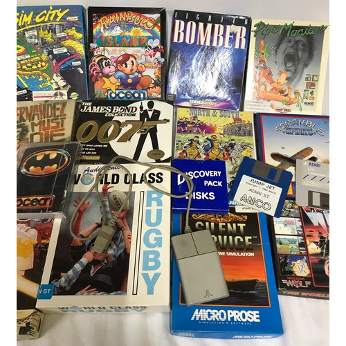 891 - Boxed Atari console with F-19 Stealth Fighter, Psygnosis, Grand Prix, Frontier Elite II, Lombard Ral... 