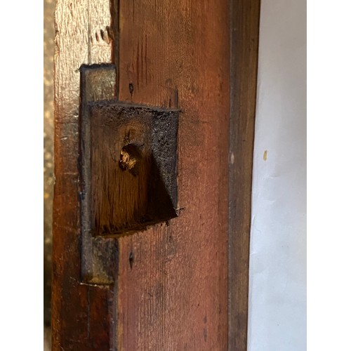 95 - Mahogany chest of 4 long graduating drawers with bone escutcheons. 82.5 h x 85 w x 44.5cm d.